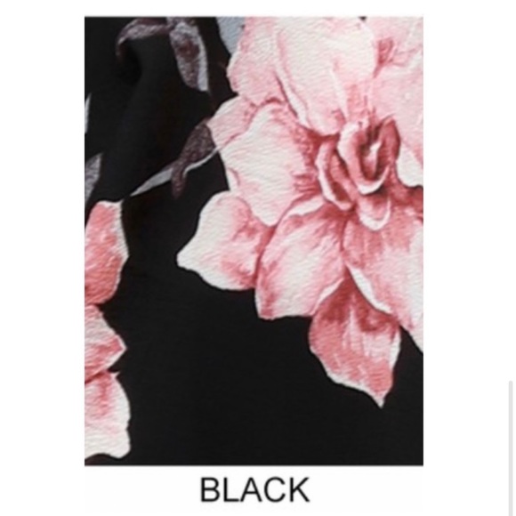 New! Clearance 🔥 Ruggine Boho Beautiful Black Floral Kimono Cover Up Vest - Picture 6 of 7